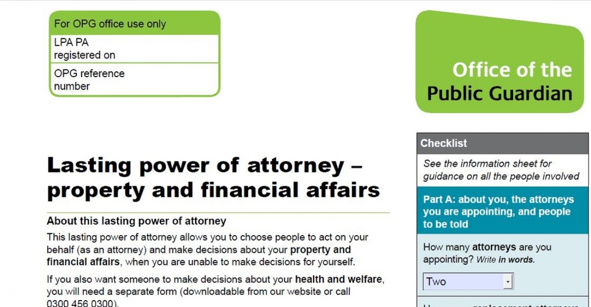 Lasting Powers of Attorney - Don't leave it too late
